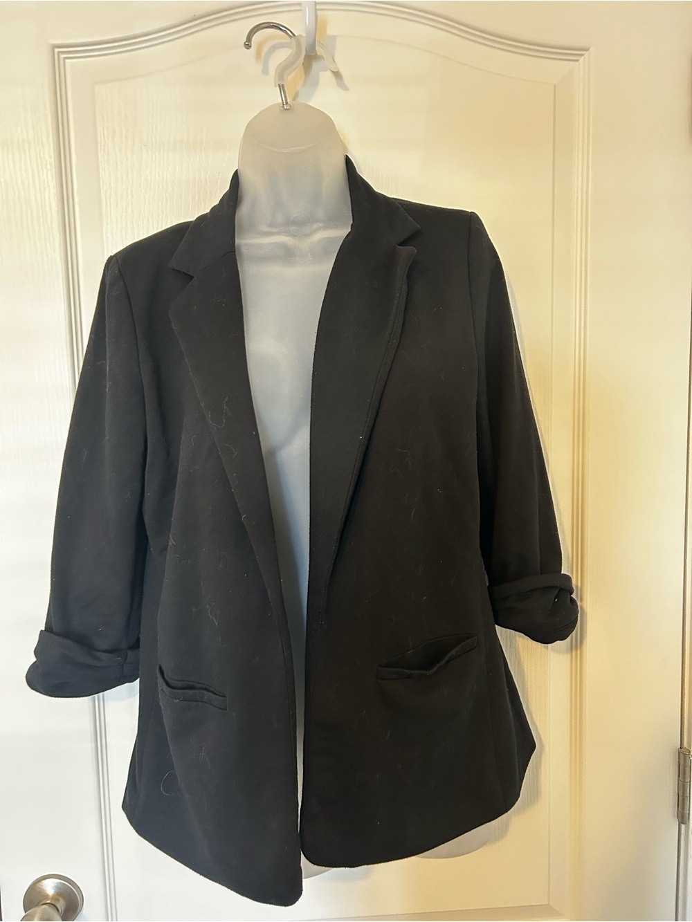 Forever 21 Black Open-Front Blazer Jacket